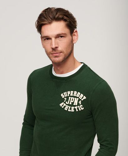 Men's Vintage Athletic Long Sleeve Top Green / Enamel Green - Size: Xxl - Superdry - Modalova