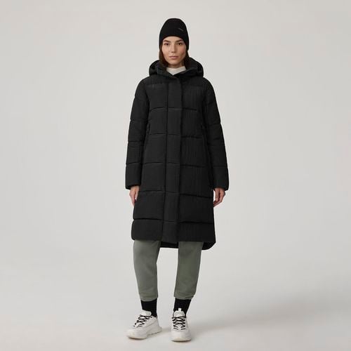 Byward Parka mit schwarzem Logo und glänzender Crinkle-Textur (Weiblich, , M) - Canada Goose - Modalova