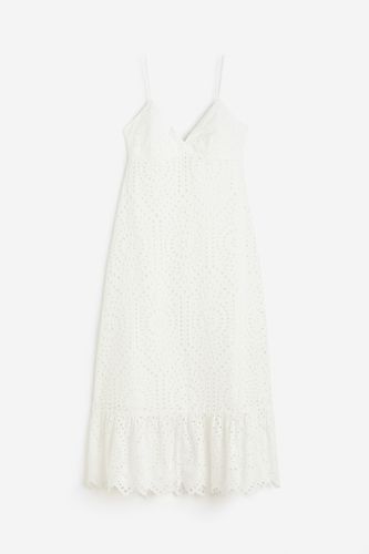Kleid mit Broderie Anglaise Weiß, Alltagskleider in Größe XXL. Farbe: - H&M - Modalova