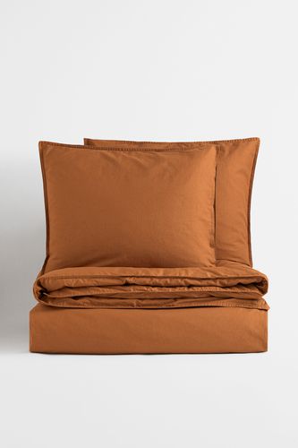 Baumwollbettwäsche für Doppel-/Kingsize-Betten Braun in Größe 240x220 60x70 cm. Farbe: - H&m Home - Modalova