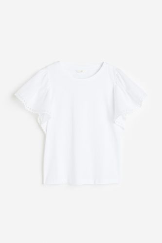 Shirt mit Butterfly-Ärmeln Weiß, T-Shirt in Größe XS. Farbe: - H&M - Modalova