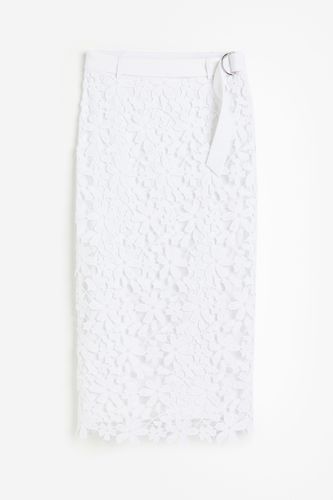 Bleistiftrock aus Spitze Weiß, Röcke in Größe 32. Farbe: - H&M - Modalova