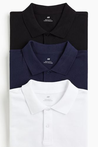 Er-Pack Shirts in Regular Fit Weiß/Blau/Schwarz, T-Shirt Größe S. Farbe: - H&M - Modalova