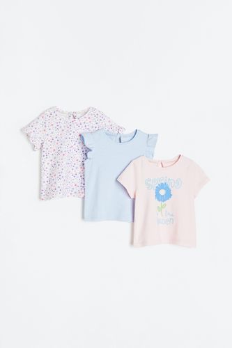 Er-Pack Baumwollshirts Hellrosa/Blume, T-Shirts & Tops in Größe 68. Farbe: - H&M - Modalova