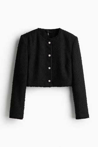 Kurzjacke aus Bouclé Schwarz, Jacken in Größe L. Farbe: - H&M - Modalova