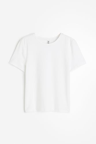 Figurbetontes T-Shirt Weiß in Größe L. Farbe: - H&M - Modalova