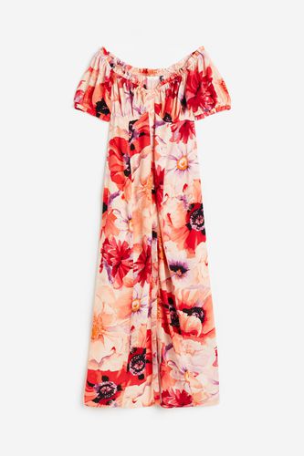 MAMA Off-Shoulder-Kleid Apricot/Geblümt, Kleider in Größe XS. Farbe: - H&M - Modalova