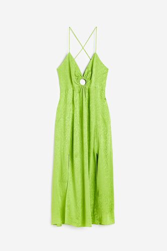 Kleid aus Jacquardstoff Grün/Schlangenmuster, Party kleider in Größe XXL. Farbe: - H&M - Modalova