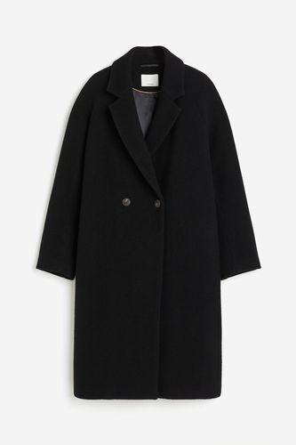 Zweireihiger Mantel aus Wollmix Schwarz, Mäntel in Größe XL. Farbe: - H&M - Modalova