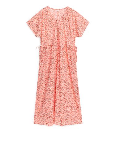 Geblümtes Kleid aus Lyocell-Mix Orange/Cremeweiß, Alltagskleider in Größe 34. Farbe: - Arket - Modalova