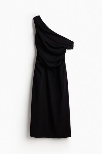 Drapiertes One-Shoulder-Kleid Schwarz, Alltagskleider in Größe 40. Farbe: - H&M - Modalova