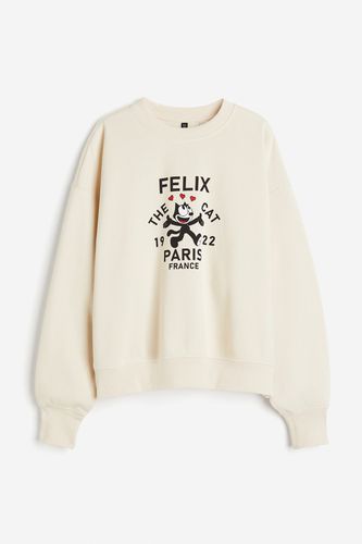 Sweatshirt mit Print Hellbeige/Felix der Kater, Sweatshirts in Größe XS. Farbe: - H&M - Modalova