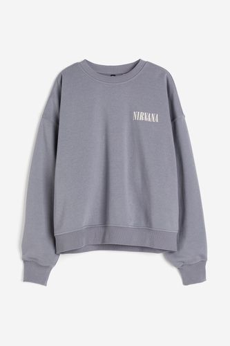 Sweatshirt mit Print Grau/Nirvana, Sweatshirts in Größe XL. Farbe: - H&M - Modalova