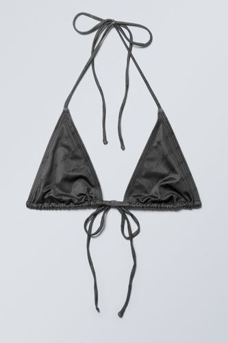 Bedrucktes Triangel-Bikinioberteil Grauer Tribal-Print, Bikini-Oberteil in Größe XS. Farbe: - Weekday - Modalova