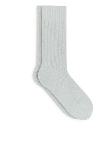 Gerippte Socken aus Supima-Baumwolle Taubenblau meliert in Größe Onesize. Farbe: - Arket - Modalova