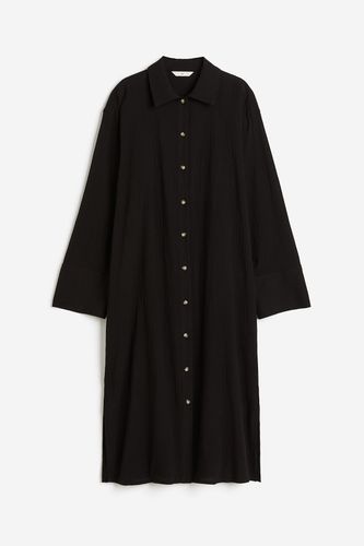 Blusenkleid aus Crêpe Schwarz, Alltagskleider in Größe XS. Farbe: - H&M - Modalova
