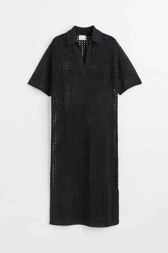 Kleid in Pointellestrick Schwarz, Alltagskleider Größe XS. Farbe: - H&M - Modalova