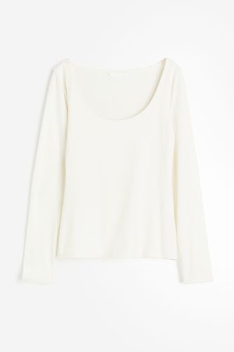 Langarmshirt aus Jersey Weiß, Tops in Größe XL. Farbe: - H&M - Modalova
