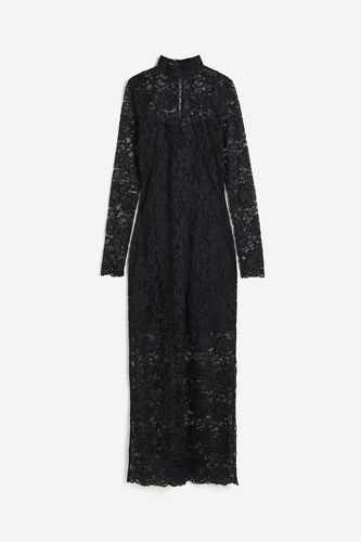 Spitzenkleid mit Stehkragen Schwarz, Alltagskleider in Größe S. Farbe: - H&M - Modalova