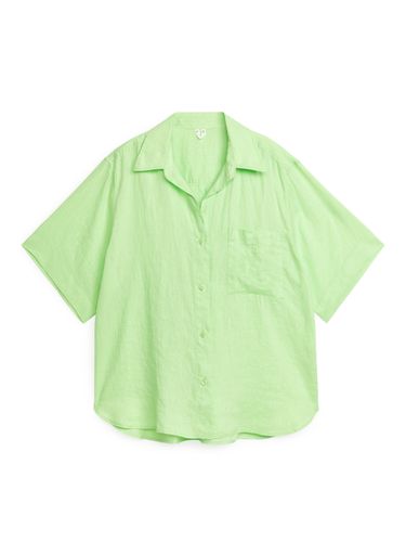 Leinenhemd mit kubanischem Kragen Mintgrün, Freizeithemden in Größe S. Farbe: - Arket - Modalova