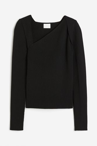 Pullover mit asymmetrischem Ausschnitt Schwarz in Größe XL. Farbe: - H&M - Modalova