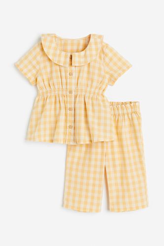 Teiliges Baumwollset Gelb/Kariert, Kleidung Sets in Größe 80. Farbe: - H&M - Modalova
