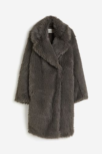 Flauschiger Mantel Dunkelgrau, Mäntel in Größe S. Farbe: - H&M - Modalova