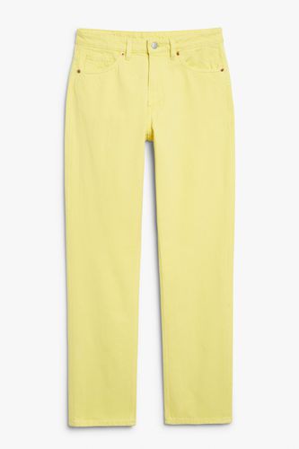 Halbhohe Yara Jeans gelb Zitronengelb, Straight in Größe 24/32. Farbe: - Monki - Modalova