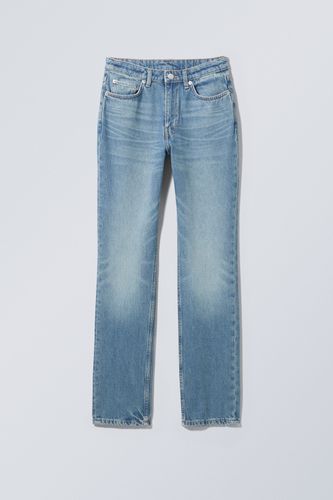 Schmale Jeans City mit hohem Bund Seventeen-Blau, Skinny in Größe 27/32. Farbe: - Weekday - Modalova