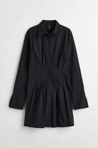 Blusenkleid aus Baumwolle Schwarz, Alltagskleider in Größe 32. Farbe: - H&M - Modalova