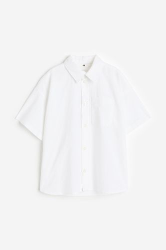 Popelinehemd aus Leinenmix Weiß, Hemden & Blusen in Größe 140. Farbe: - H&M - Modalova