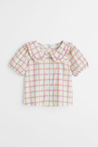 Bluse mit Kragen Hellbeige/Kariert, Hemden & Blusen in Größe 134. Farbe: - H&M - Modalova