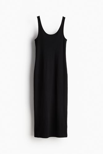 Geripptes Jerseykleid Schwarz, Alltagskleider in Größe XS. Farbe: - H&M - Modalova