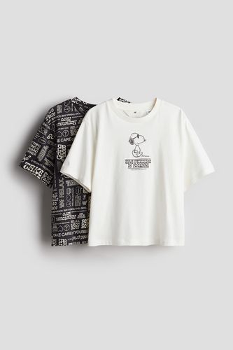 Er-Pack T-Shirts mit Print Weiß/Snoopy, & Tops in Größe 134/140. Farbe: - H&M - Modalova