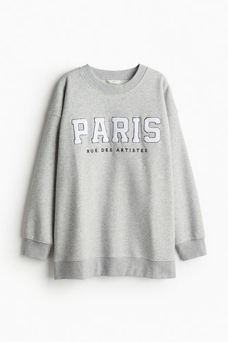 Sweatshirt mit Print Hellgraumeliert/Paris, Sweatshirts in Größe S. Farbe: - H&M - Modalova