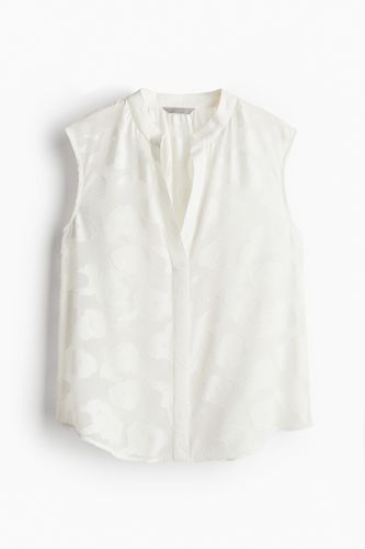 Ärmellose Bluse aus Jacquardstoff Weiß, Westen in Größe S. Farbe: - H&M - Modalova