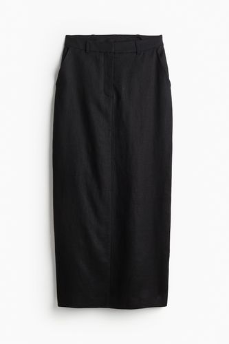 Bleistiftrock aus Leinen Schwarz, Röcke in Größe 46. Farbe: - H&M - Modalova