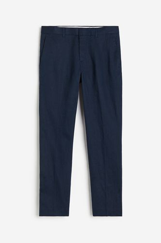 Anzughose aus Leinen in Slim Fit Marineblau, Anzughosen Größe 56. Farbe: - H&M - Modalova