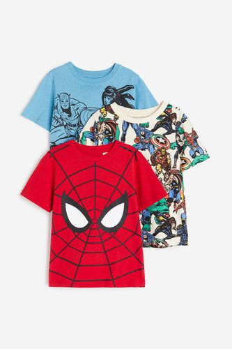 Er-Pack T-Shirts mit Print Knallrot/Marvel, & Tops in Größe 92. Farbe: - H&M - Modalova