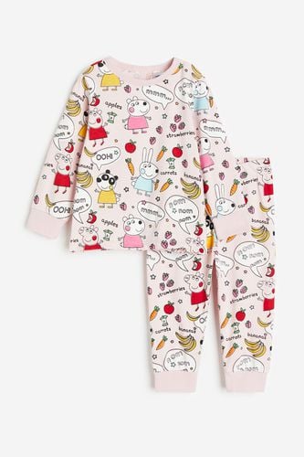 Bedruckter Baumwollpyjama Hellrosa/Peppa Wutz, Pyjamas in Größe 50. Farbe: - H&M - Modalova