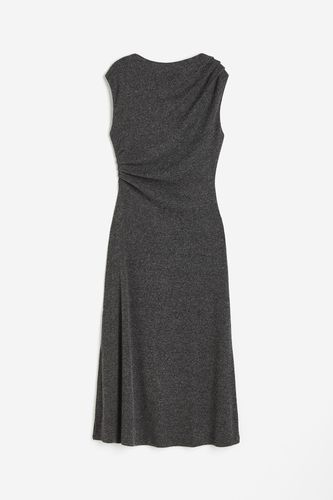Drapiertes Jerseykleid Dunkelgraumeliert, Alltagskleider in Größe XXL. Farbe: - H&M - Modalova