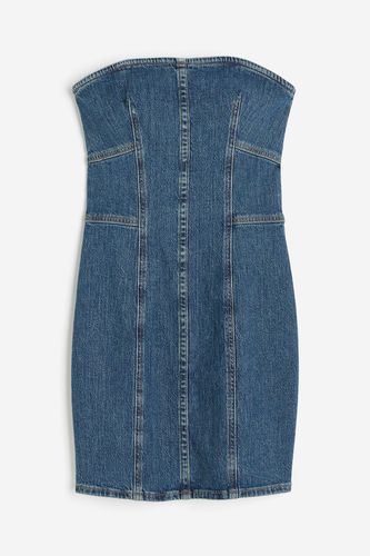 Bandeaukleid aus Denim Denimblau, Alltagskleider in Größe 34. Farbe: blue - H&M - Modalova