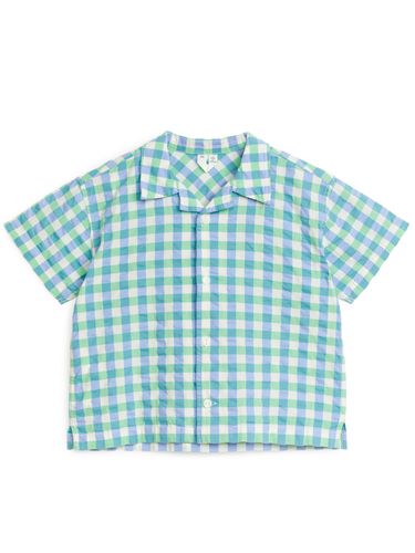 Kurzarmhemd Blau/Grün kariert, T-Shirts & Tops in Größe 134. Farbe: - Arket - Modalova