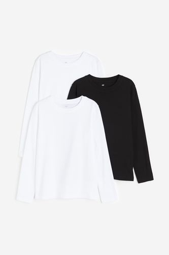Er-Pack Langarm-T-Shirts Weiß/Schwarz, T-Shirts & Tops in Größe 134/140. Farbe: - H&M - Modalova