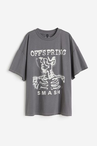 Oversized T-Shirt mit Print Grau/The Offspring in Größe XXS. Farbe: - H&M - Modalova