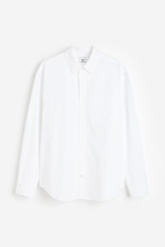 Popelinehemd Loose Fit Weiß, Freizeithemden in Größe L. Farbe: - H&M - Modalova
