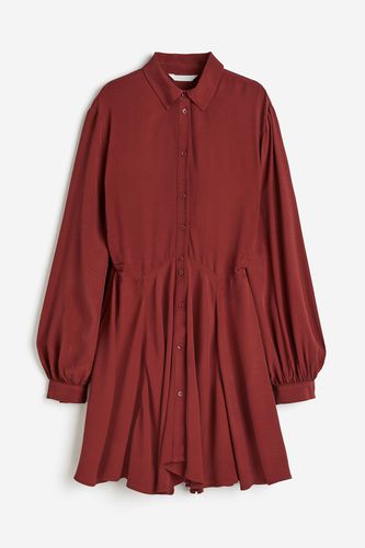 Blusenkleid aus Crêpe Ziegelrot, Alltagskleider in Größe XS. Farbe: - H&M - Modalova
