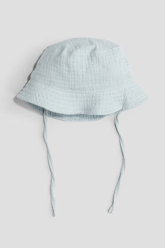Bucket Hat aus Baumwollmusselin Helles Mattblau, Hut in Größe 98/104. Farbe: - H&M - Modalova