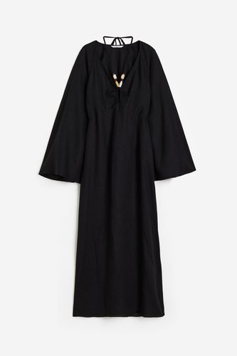 Kleid aus Leinenmix Schwarz, Alltagskleider in Größe S. Farbe: - H&M - Modalova