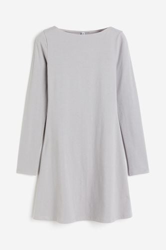 Jerseykleid mit ausgestelltem Rock Hellgrau, Alltagskleider in Größe XS. Farbe: - H&M - Modalova